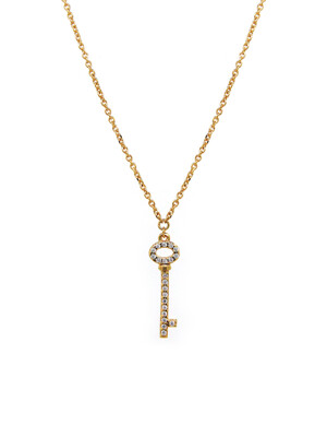 Key Pendant Cubic Necklace (Silver925)