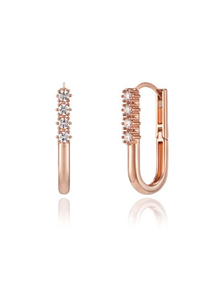 14K 큐빅라인 원터치 귀걸이 (gold pin) ELGPEE445