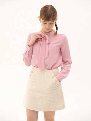 Audrey Tweed Skirt_pink