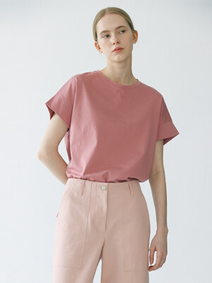 Cap sleeve top (pink)