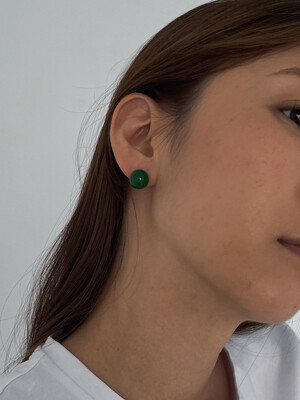 Nund Pearl/Green agate Earring