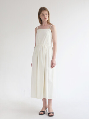 Cotton Strappy Dress Ivory
