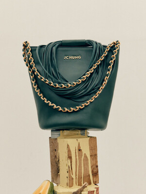 Mono Mini Chain Bucket Bag_Deep Green