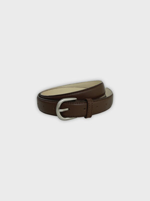 [22 FALL][SALT Label] CLASSIC LEATHER BELT_BROWN