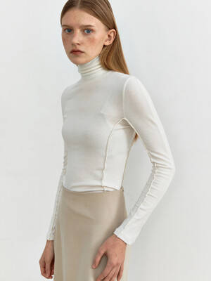 TWW DIVIDED WOOL TURTLENECK TOP_4COLORS