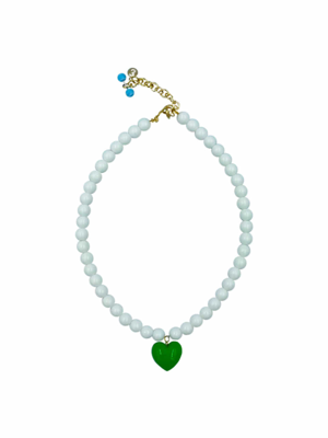 P.S(pearl shell) Love sick necklace Green