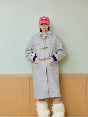 OVERSIZED DUFFLE COAT [GRAY]