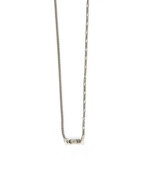 SEWN SWEN SILVER HALF CURB CHAIN NECKLACE