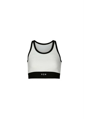 YCH-LOGO CROPPED TOP (IVORY)