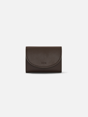 Round card wallet Van dyke brown