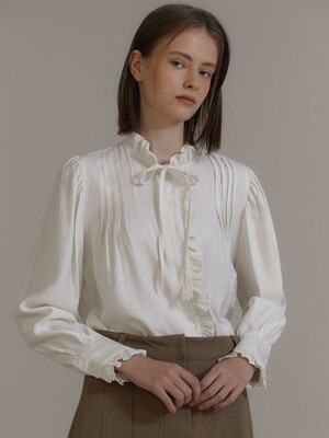 ANC FRENCH FRILL SHIRT_WHITE