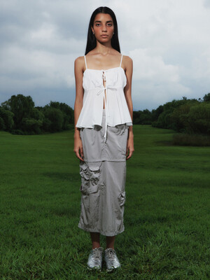 Shirring Tie Camisole Off-White