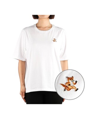 [메종키츠네] 24SS (MW00119KJ0008 WHITE) 여성 스피디 폭스 반팔 티셔츠