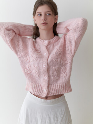 Marshmallow knit cardigan (pink)