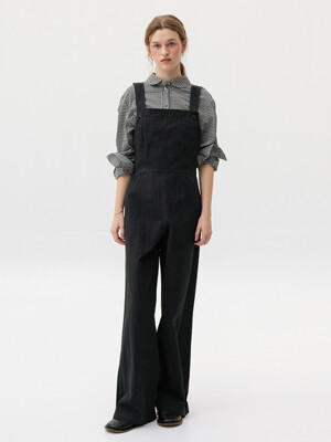 파인 슬림 오버롤 (Washed blue/Black)
