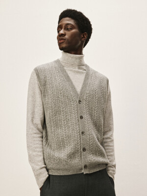 [Murray Allan]V-neck cable vest_M43MVT004MG