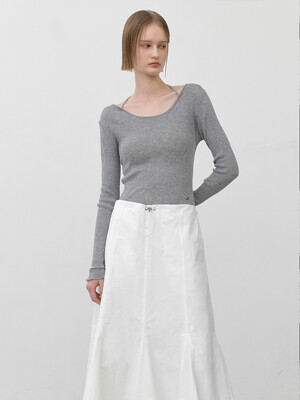 [별밤PICK] WOOL LAYERED HALTER KNIT(T-7007)