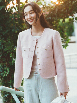 MOI TWEED JACKET_PINK