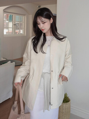 Cotton Half Jacket[LMBESPJK5101]-Cream Beige