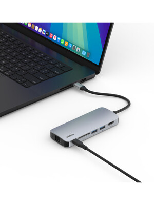 벨킨 6in1 C타입 멀티 허브 이더넷 HDMI 2.0 4K 60Hz 100W AVC008fq 맥북 M4 윈도우 노트북 아이패드 호환