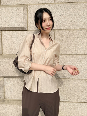 SITP5208 시스루 내추럴 ST 셔츠_Ash gray