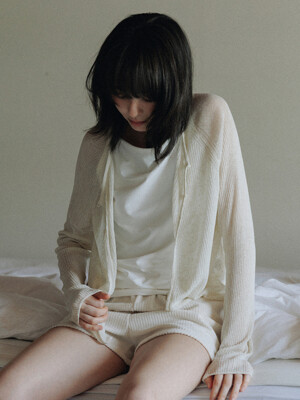 [단독] CARI SHEER CARDIGAN_NATURAL