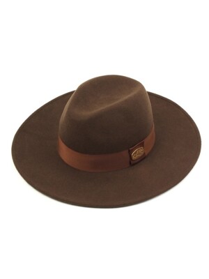 BR Line Wool Brown Fedora 울페도라