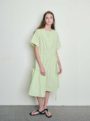 Page loose tape dress_lime