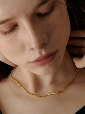 twist chain gold necklace (thin)