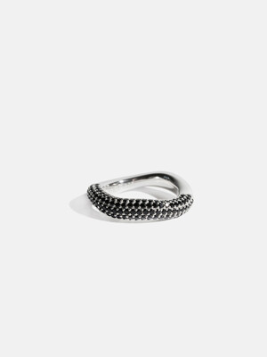 black pave ring