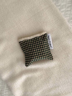 Square Check Pouch_Green(S)