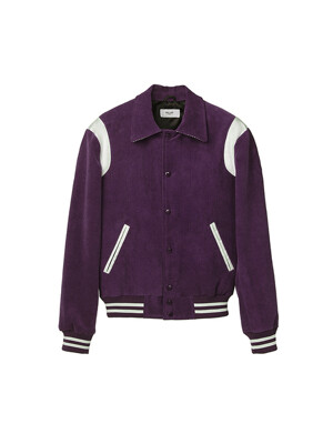 CORDUROY VARSITY JACKET PURPLE