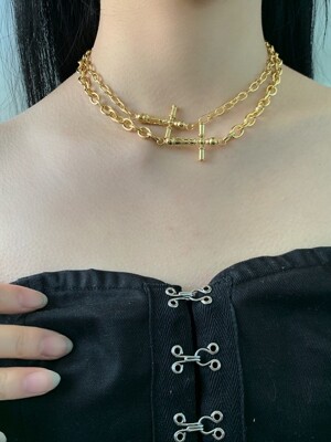 Cross choker necklace (thin)