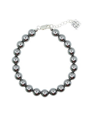 Classic Anagram Pearl Bracelet[Grey/92.5Silver]