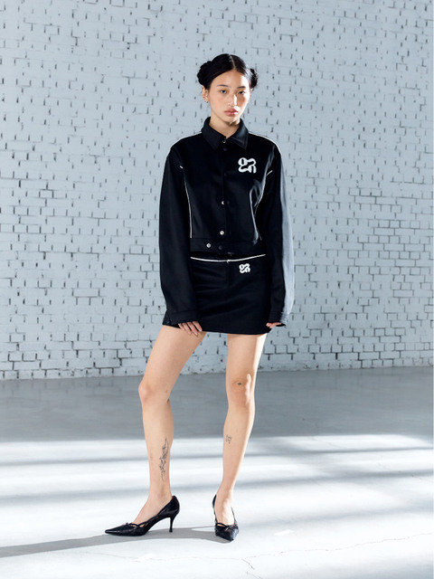 스커트 - 글로니 (GLOWNY) - JADEN SUEDE SKIRT(BLACK)