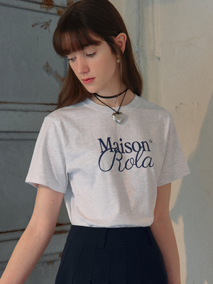 MAISON DE ROLA HALF T-SHIRTS MELANGE GRAY