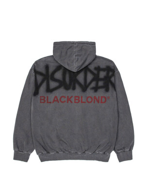 BBD Disorder Patch Sprayed Custom Pigment Hoodie (Charcoal)
