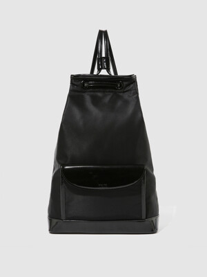 COMO Eco leather nylon bag (Black)