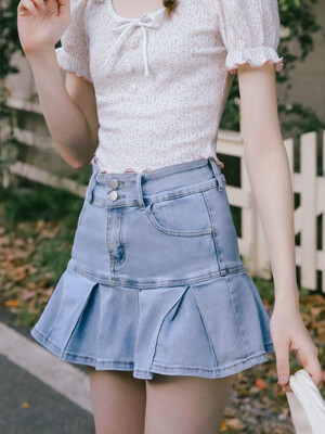 DD_Fishtail denim skirt