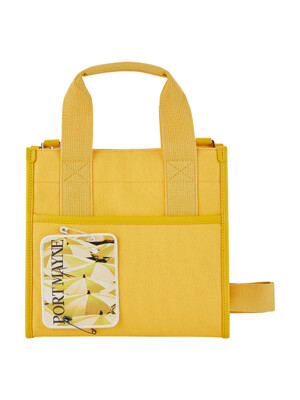 PICTURE RESORT TOTE BAG - YELLOW