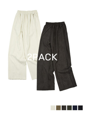 [2PACK]Regular Fit Corduroy Banding Pants (6col)