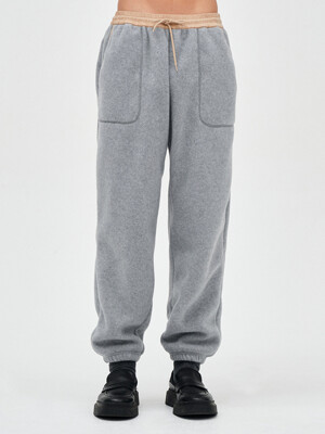 [23FW clove] Sherpa Fleece Pants_Men (Melange Grey)