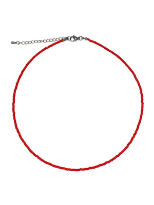 Red Fine Color Beads Necklace