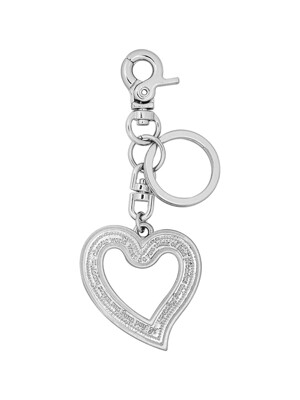 lettering heart key ring