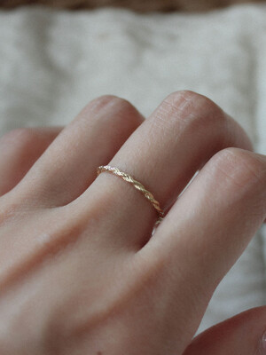 14k rope knot ring