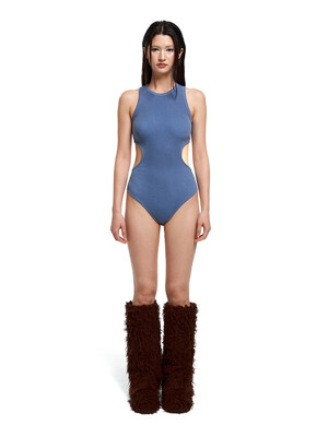 Cut-out bodysuit (blue)