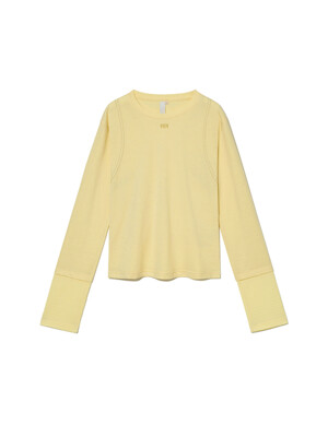 Wrinkle Block Top Yellow