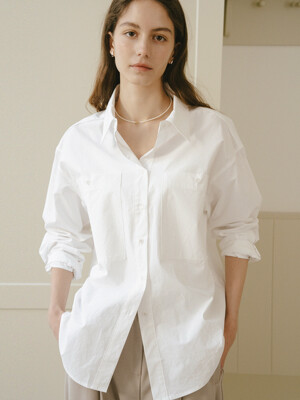 Classic Big Pocket Shirt_Off White