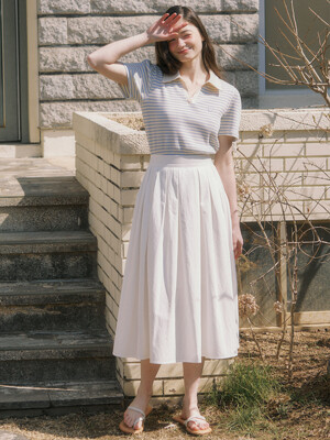 Jane Flared Skirt - White