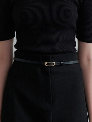 [ESSENTIAL] classique soft buckle 10mm belt_black BT001